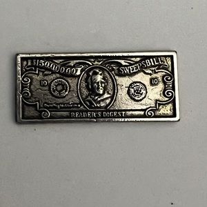 VINTAGE MINIATURE $150,000.00 READER'S DIGEST SWEEPSBILL TOKEN!